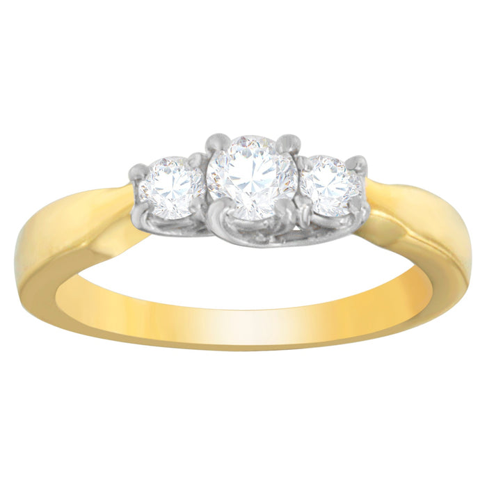 1/2 Ct. T.W. Round-Cut Diamond Ring in 14K Two-Tone Gold, photo 2