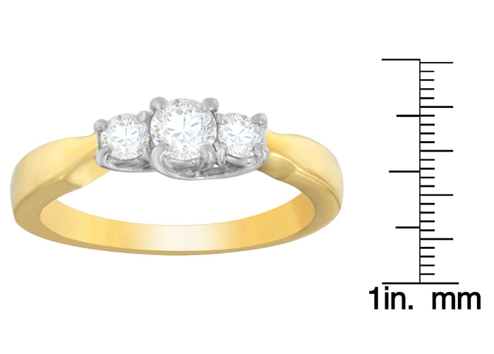 1/2 Ct. T.W. Round-Cut Diamond Ring in 14K Two-Tone Gold, photo 4