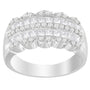 Anillo con diamantes redondos y talla princesa de 1 1/7 ct. p.t. en oro blanco de 14K, foto 1