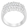 Anillo con diamantes redondos y talla princesa de 1 1/7 ct. p.t. en oro blanco de 14K, foto 2