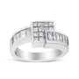 1 1/2 Ct. T.W. Channel-Set Princess and Baguette-Cut Diamond Bypass Ring Band in 14K Gold, photo 2