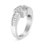 1 1/2 Ct. T.W. Channel-Set Princess and Baguette-Cut Diamond Bypass Ring Band in 14K Gold, photo 4