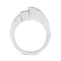 1 1/2 Ct. T.W. Channel-Set Princess and Baguette-Cut Diamond Bypass Ring Band in 14K Gold, photo 5