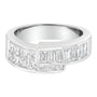 2 Ct. T.W. Channel-Set Princess and Baguette-Cut Diamond Bypass Ring Band in 14K White Gold, photo 1