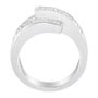 2 Ct. T.W. Channel-Set Princess and Baguette-Cut Diamond Bypass Ring Band in 14K White Gold, photo 4