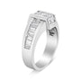 2 3/4 Ct. T.W. Invisible-Set Princess and Channel-Set Baguette Diamond Step Up Cocktail Ring in 14K White Gold, photo 4