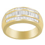 1 Ct. T.W. Princess and Baguette-Cut Diamond Ring in 14K Yellow Gold, photo 1