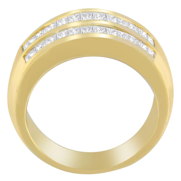 1 Ct. T.W. Princess and Baguette-Cut Diamond Ring in 14K Yellow Gold, photo 2