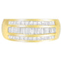 1 Ct. T.W. Princess and Baguette-Cut Diamond Ring in 14K Yellow Gold, photo 3