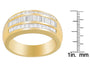 1 Ct. T.W. Princess and Baguette-Cut Diamond Ring in 14K Yellow Gold, photo 4