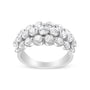 2 1/2 Ct. T.W. Round Natural Diamond 3 Row Band Ring in 10K White Gold, photo 2
