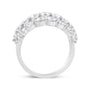 2 1/2 Ct. T.W. Round Natural Diamond 3 Row Band Ring in 10K White Gold, photo 5