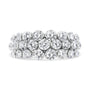 2 1/2 Ct. T.W. Round Natural Diamond 3 Row Band Ring in 10K White Gold, photo 6