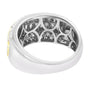 Anillo de banda art déco de varias hileras con diamantes de 1 ct. p.t. en oro blanco y amarillo de 10K, foto 6