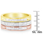 Conjunto de anillos apilables con diamantes de canal de 5/8 ct. p.t. en oro amarillo, blanco y rosa de 10K sobre plata, foto 8