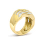 Anillo de banda con diseño de onda con diamantes baguette de 1 1/3 ct. p.t. en oro amarillo de 14K, foto 4
