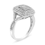 1/2 Ct. T.W. Round-Cut Diamond Cluster Cushion Ring in Sterling Silver, photo 5