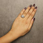 1/2 Ct. T.W. Round-Cut Diamond Cluster Cushion Ring in Sterling Silver, photo 3