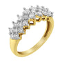 Anillo con diamantes redondos de 1 ct. p.t. en oro amarillo de 10K, color J-K, claridad I1-I2, foto 1