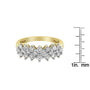 Anillo con diamantes redondos de 1 ct. p.t. en oro amarillo de 10K, color J-K, claridad I1-I2, foto 7