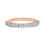 Anillo de banda con diamantes de 1/3 ct. p.t. en plata de ley bañada en oro rosa de 10K, foto 1