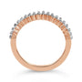 Anillo de banda con diamantes de 1/3 ct. p.t. en plata de ley bañada en oro rosa de 10K, foto 6