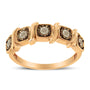 1/4 Ct. T.W. Miracle-Set Diamond 5-Stone Band Ring in 10K Rose Gold-Flashed Sterling Silver, photo 1