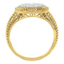 1/2 Ct. T.W. Diamond Square Cushion Cluster Split Shank Cocktail Ring in 10K Yellow Gold-Plated Sterling Silver, photo 4