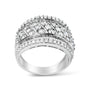 2 Ct. T.W. Diamond Multi Row Cocktail Ring in Sterling Silver, photo 2