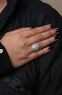 2 Ct. T.W. Diamond Multi Row Cocktail Ring in Sterling Silver, photo 3
