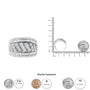 2 Ct. T.W. Diamond Multi Row Cocktail Ring in Sterling Silver, photo 5