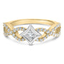 Anillo de cometa y brazo trenzado con diamantes de color de 5/8 ct. p.t. en oro de dos tonos de 10K, foto 1