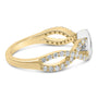 Anillo de cometa y brazo trenzado con diamantes de color de 5/8 ct. p.t. en oro de dos tonos de 10K, foto 2