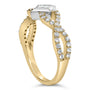 Anillo de cometa y brazo trenzado con diamantes de color de 5/8 ct. p.t. en oro de dos tonos de 10K, foto 5