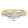 1/2 Ct. T.W. Color Diamond Kite and Split Shank Ring in 10K Two-Tone Gold, photo 1