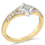 1/2 Ct. T.W. Color Diamond Kite and Split Shank Ring in 10K Two-Tone Gold, photo 4