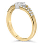 1/2 Ct. T.W. Color Diamond Kite and Split Shank Ring in 10K Two-Tone Gold, photo 5