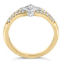 1/2 Ct. T.W. Color Diamond Kite and Split Shank Ring in 10K Two-Tone Gold, photo 6