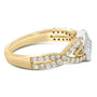 2/3 Ct. T.W. Color Diamond Kite and Twist Shank Ring in 10K Two-Tone Gold, photo 2