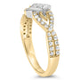 2/3 Ct. T.W. Color Diamond Kite and Twist Shank Ring in 10K Two-Tone Gold, photo 5