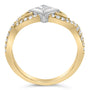 2/3 Ct. T.W. Color Diamond Kite and Twist Shank Ring in 10K Two-Tone Gold, photo 6