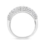 Anillo de racimo con diamantes redondos y baguette de 2 ct. p.t. en plata de ley, foto 5
