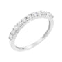 1/2 Ct. T.W. Shared-Prong-Set Brilliant Round-Cut Diamond 11 Stone Band Ring in Sterling Silver, photo 2