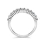 Anillo estilo banda acanalada de garras con diamantes certificados por IGI de 1/2 ct. p.t. en oro blanco de 10K, foto 6
