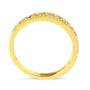 Anillo de banda de garras con cuentas milgrain y diamantes certificados por IGI de 1/2 ct. p.t. en oro amarillo de 10K, foto 2
