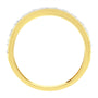 Anillo de banda de garras con cuentas milgrain y diamantes certificados por IGI de 1/2 ct. p.t. en oro amarillo de 10K, foto 5