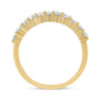 1/2 Ct. T.W. Shared-Prong-Set Brilliant Round-Cut Diamond 11 Stone Band Ring in 14K Yellow Gold-Plated Sterling Silver, photo 4