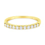 Anillo estilo banda acanalada de garras con diamantes certificados por IGI de 1/4 ct. p.t. en oro amarillo de 10K, foto 1