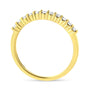 Anillo estilo banda acanalada de garras con diamantes certificados por IGI de 1/4 ct. p.t. en oro amarillo de 10K, foto 2
