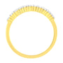 Anillo estilo banda acanalada de garras con diamantes certificados por IGI de 1/4 ct. p.t. en oro amarillo de 10K, foto 5